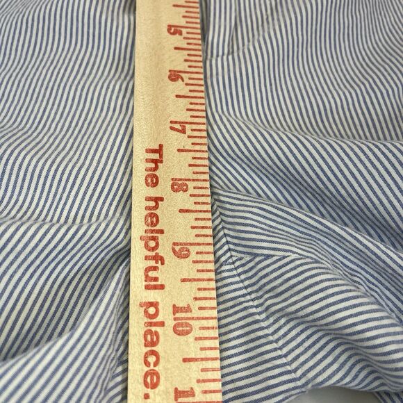 Ralph Lauren Green Label EDITA Lined Pant Slim Blue/White Pinstripe Sz 12 Petite - Picture 10 of 13